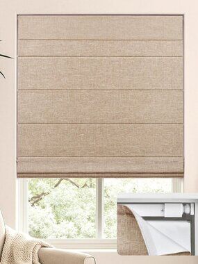 NEW LazBlinds No Drill Cordless Roman Shades for Windows, 26" W x 60" H, Sunset